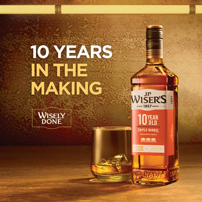 J.P. Wiser's introduces new 10-Year-Old, Triple Barrel Whisky to its Canadian whisky family