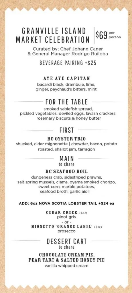 Granville Island Market Celebration at Honey Salt