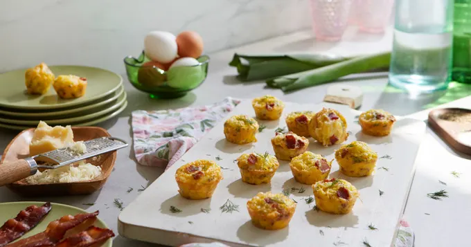 Leek, Bacon and Cheese Mini Frittatas By Chef Dale MacKay