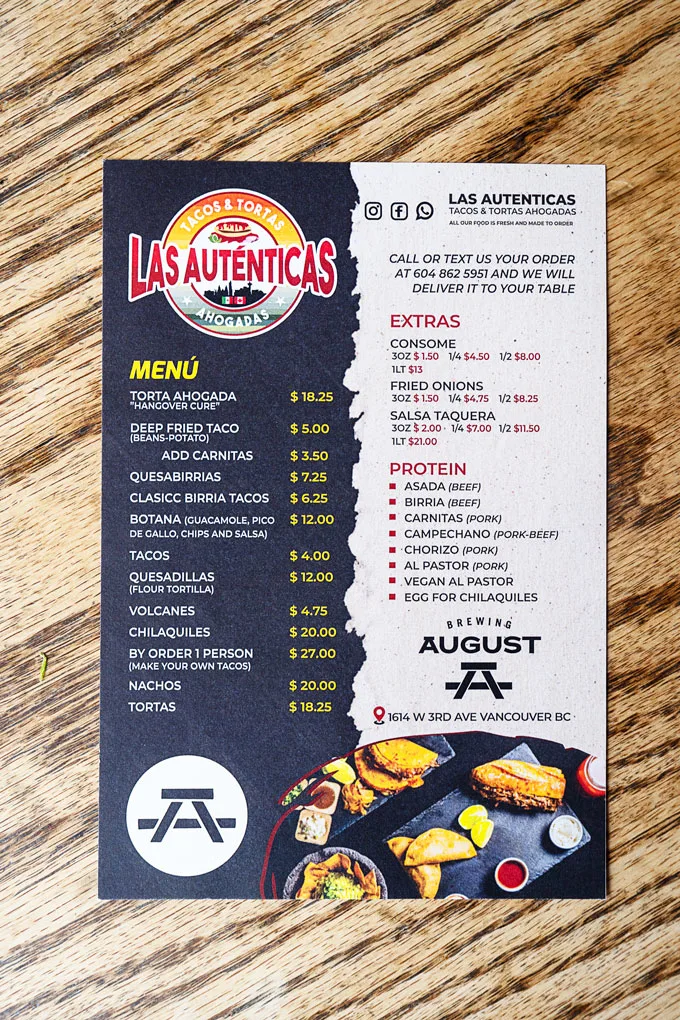 Las Autenticas Tacos y Tortas Ahogadas Vancouver