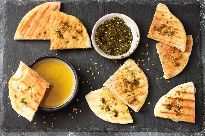 Grilled Flat Bread (Pita Bread) Courtesy of Mazola