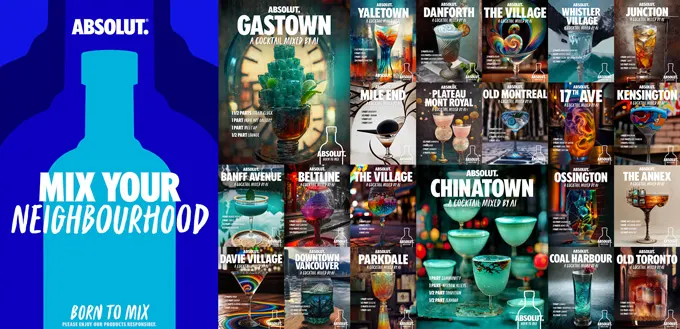 Absolut Uses AI Technology to Mix Cocktails for Vancouver Neighbourhoods