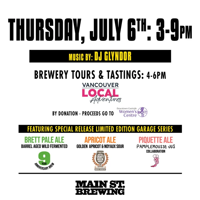 Main St. Brewing Marks Ninth Anniversary With Triple Beer Release, Tours And Tastings At Its Mount Pleasant Brewery On July 6