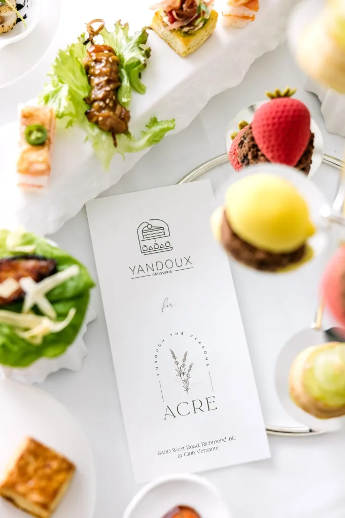 Acre Through the Seasons x Yandoux Patisserie - New Afternoon Tea Pop-Up