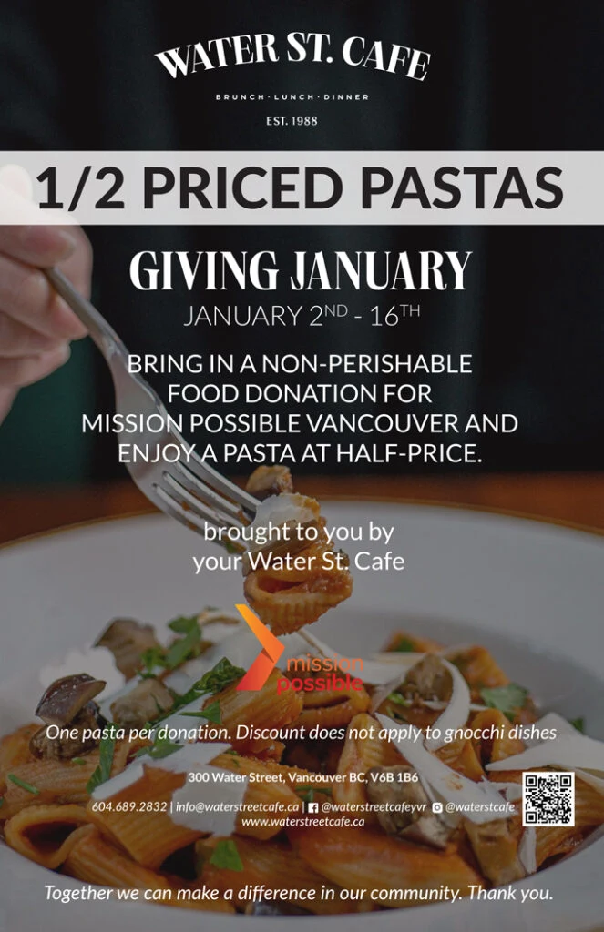 Water St. Cafe's Annual Giving January