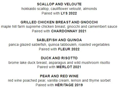 Ancora False Creek x French Door Estate Winery - A 5-Course Dinner & Wine Tasting