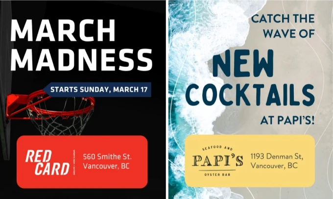 Red Card Gears Up For March Madness while Papi's Shares New Cocktail Menu