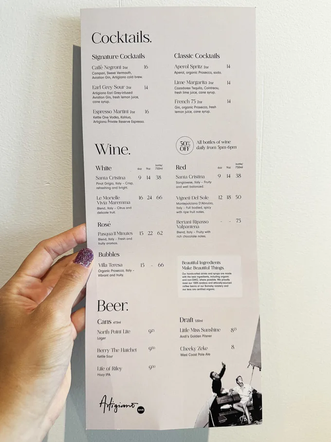 Artigiano Roundhouse: Caf&eacute; by Day - Aperitivo Bar by Night
