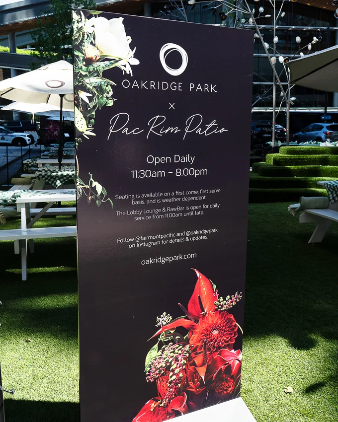 Oakridge Park x Pac Rim Patio Pop Up