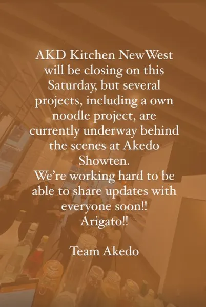 AKD KITCHEN Soup + Goods in New Westminster Announces Closure