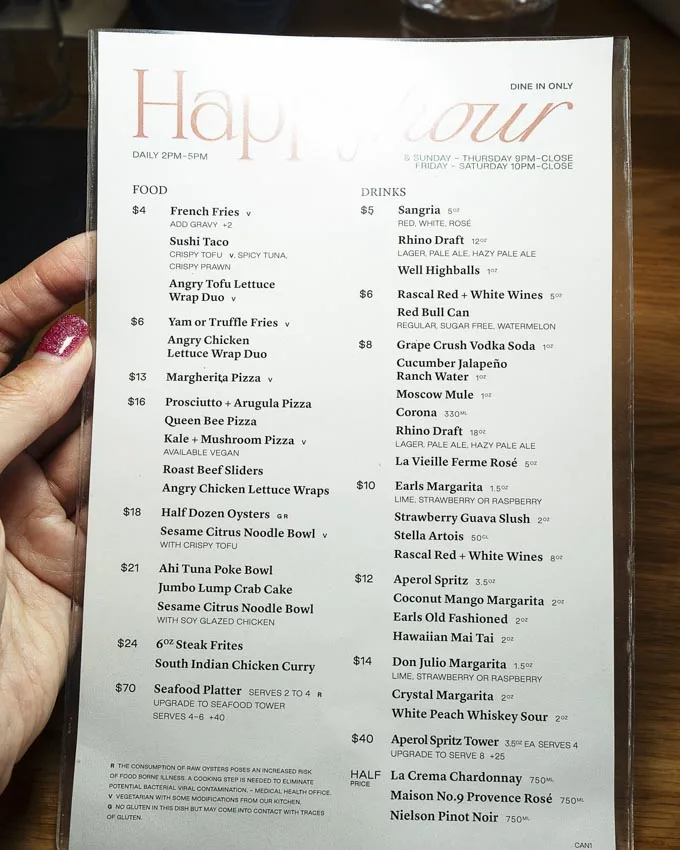 Happy Hour at Earls on Robson 