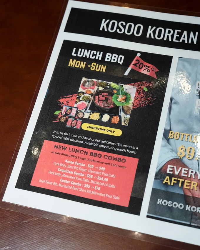 Affordable Korean BBQ Lunch at Kosoo Coquitlam