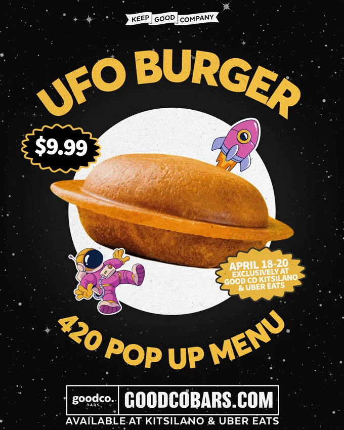 UFO BURGER Pop-Up Lands at Good Co. Bars for 420 Weekend