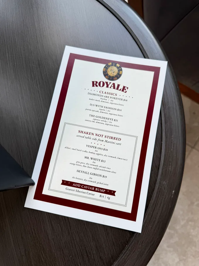 D/6 Bar and Lounge Casino Royale Experience