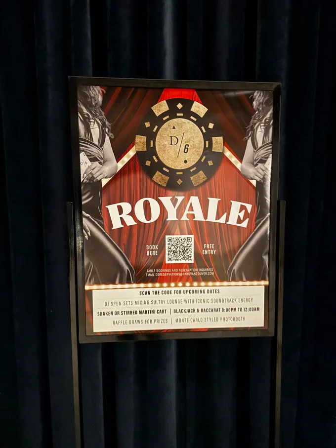 D/6 Bar and Lounge Casino Royale Experience