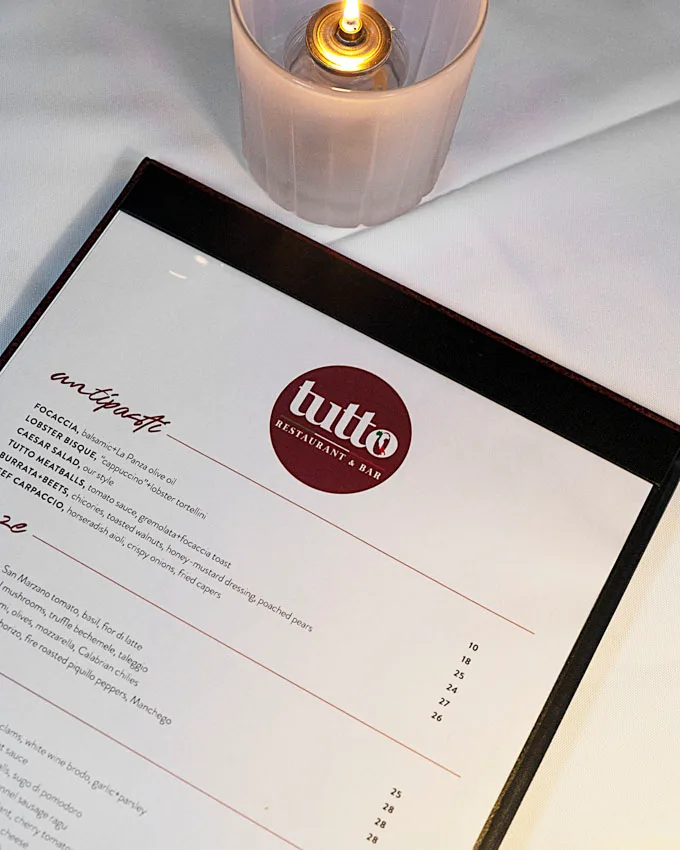 Tutto Restaurant: New Executive Chef & New Menu