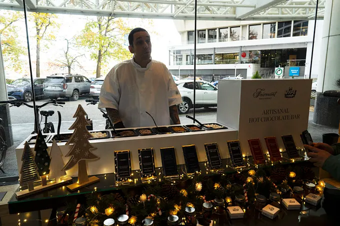 Fairmont Waterfront and HYPE Chocolate Launch Holiday Hot Chocolate Pop Up