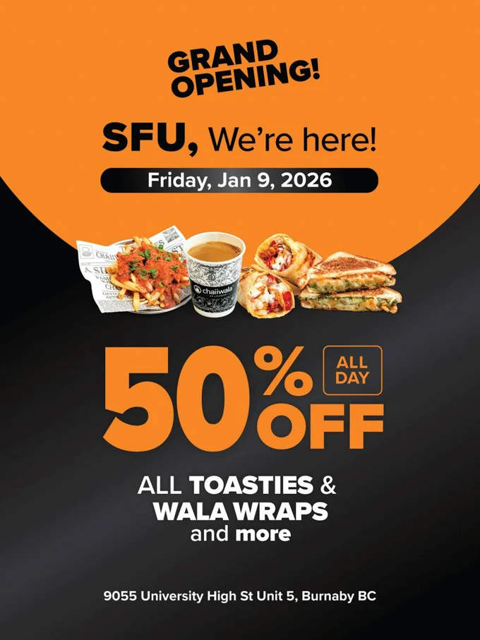 Chaiiwala of London Opens New Caf&eacute; at SFU Burnaby