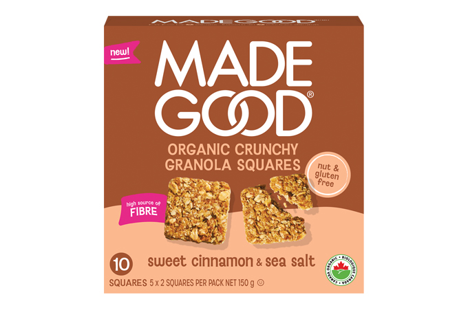 MadeGood Crunchy Granola Squares Launch in Canada