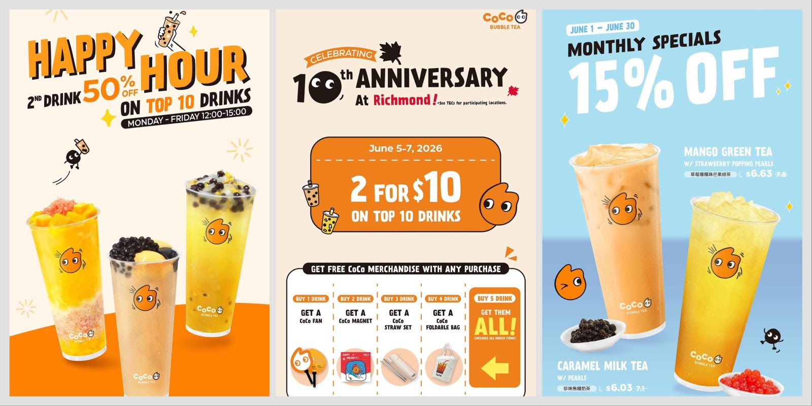CoCo Bubble Tea YVR Marks 10 Years With Deals