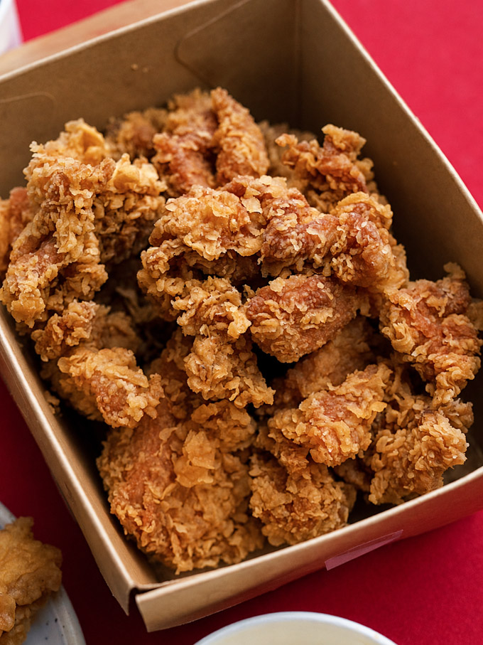 Fat Choi Chicken Richmond, Fried Chicken and Dipping Sauces